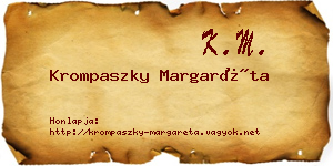 Krompaszky Margaréta névjegykártya